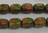 CNG708 15.5 inches 10*14mm nuggets unakite beads wholesale