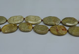 CNG7082 25*35mm - 35*45mm faceted freeform chrysanthemum agate beads