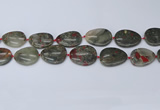 CNG7115 15.5 inches 20*25mm - 30*40mm freeform blood jasper beads