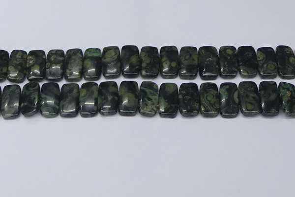 CNG7121 10*20mm freeform double drilled kambaba jasper beads