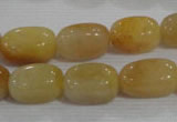 CNG717 15.5 inches 10*16mm nuggets yellow jade beads wholesale