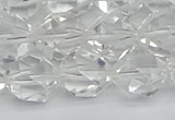 CNG7213 15.5 inches 12mm faceted nuggets white crystal beads