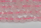 CNG7225 15.5 inches 6mm faceted nuggets rose quartz beads