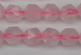 CNG7227 15.5 inches 10mm faceted nuggets rose quartz beads