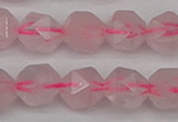 CNG7228 15.5 inches 12mm faceted nuggets rose quartz beads