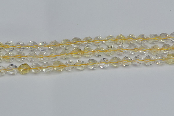 CNG7231 15.5 inches 8mm faceted nuggets citrine gemstone beads