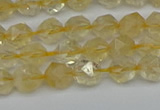 CNG7235 15.5 inches 6mm faceted nuggets citrine beads wholesale