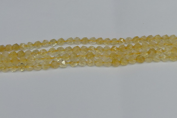 CNG7235 15.5 inches 6mm faceted nuggets citrine beads wholesale