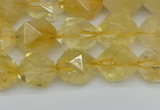 CNG7237 15.5 inches 10mm faceted nuggets citrine beads wholesale