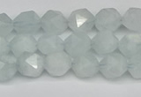 CNG7260 15.5 inches 6mm faceted nuggets aquamarine beads