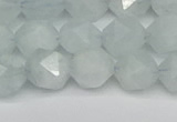 CNG7261 15.5 inches 8mm faceted nuggets aquamarine beads