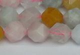 CNG7268 15.5 inches 12mm faceted nuggets morganite beads