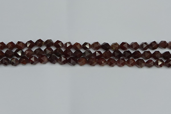 CNG7270 15.5 inches 6mm faceted nuggets orange garnet beads