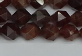 CNG7271 15.5 inches 8mm faceted nuggets orange garnet beads