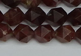 CNG7272 15.5 inches 10mm faceted nuggets orange garnet beads