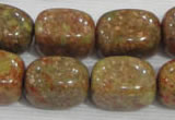 CNG728 15.5 inches 15*18mm nuggets New unakite beads wholesale