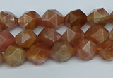 CNG7295 15.5 inches 6mm faceted nuggets sunstone beads