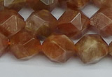 CNG7297 15.5 inches 10mm faceted nuggets sunstone beads