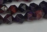 CNG7316 15.5 inches 8mm faceted nuggets purple tiger eye beads