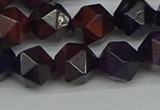 CNG7317 15.5 inches 10mm faceted nuggets purple tiger eye beads