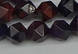 CNG7318 15.5 inches 12mm faceted nuggets purple tiger eye beads