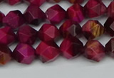 CNG7320 15.5 inches 6mm faceted nuggets red tiger eye beads