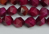 CNG7321 15.5 inches 8mm faceted nuggets red tiger eye beads