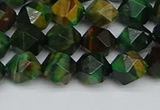 CNG7326 15.5 inches 8mm faceted nuggets green tiger eye beads