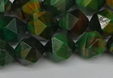 CNG7327 15.5 inches 10mm faceted nuggets green tiger eye beads