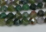 CNG7340 15.5 inches 6mm faceted nuggets Indian agate beads