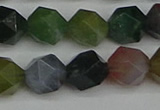 CNG7342 15.5 inches 10mm faceted nuggets Indian agate beads