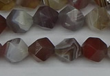 CNG7346 15.5 inches 8mm faceted nuggets botswana agate beads