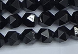 CNG7351 15.5 inches 8mm faceted nuggets Black agate beads