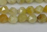 CNG7365 15.5 inches 6mm faceted nuggets yellow opal beads