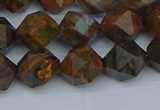 CNG7391 15.5 inches 8mm faceted nuggets green opal beads