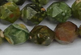 CNG7398 15.5 inches 12mm faceted nuggets rhyolite gemstone beads