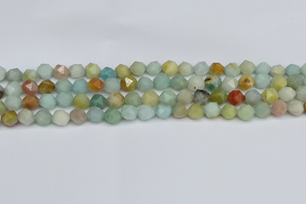 CNG7416 15.5 inches 8mm faceted nuggets amazonite beads