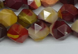 CNG7427 15.5 inches 10mm faceted nuggets mookaite beads