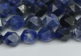 CNG7435 15.5 inches 6mm faceted nuggets sodalite gemstone beads