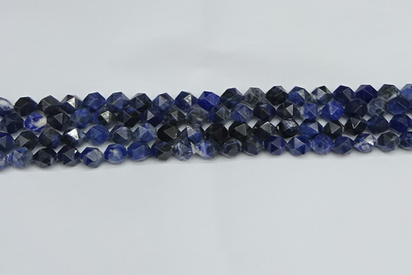 CNG7435 15.5 inches 6mm faceted nuggets sodalite gemstone beads