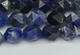 CNG7436 15.5 inches 8mm faceted nuggets sodalite gemstone beads