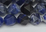 CNG7437 15.5 inches 10mm faceted nuggets sodalite gemstone beads