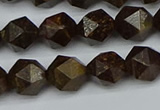 CNG7441 15.5 inches 8mm faceted nuggets bronzite gemstone beads