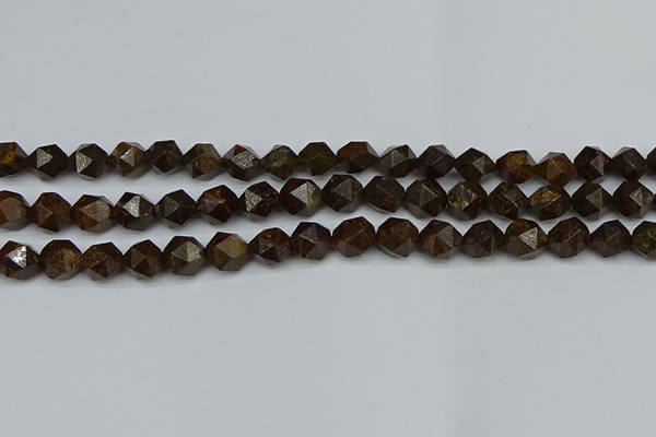 CNG7441 15.5 inches 8mm faceted nuggets bronzite gemstone beads