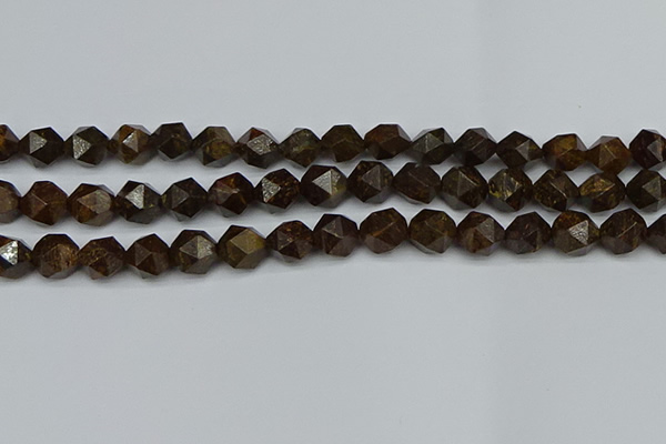 CNG7442 15.5 inches 10mm faceted nuggets bronzite gemstone beads