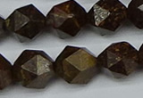 CNG7443 15.5 inches 12mm faceted nuggets bronzite gemstone beads