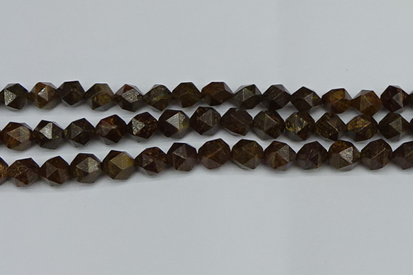 CNG7443 15.5 inches 12mm faceted nuggets bronzite gemstone beads