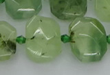 CNG7452 12*16mm - 15*20mm faceted freeform prehnite beads