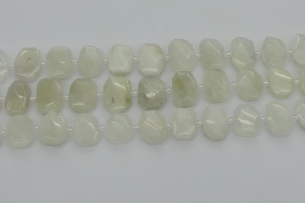 CNG7454 12*16mm - 15*20mm faceted freeform white moonstone beads