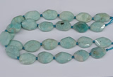 CNG7463 15.5 inches 20*25mm - 25*35mm faceted freeform amazonite beads